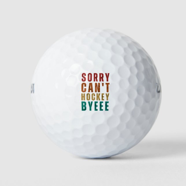Funny Hockey Golf Balls (Front)