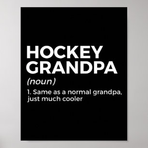 Funny Hockey Grandpa Definition  Poster