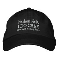 Funny "Hockey Hair I DO Care" custom team name