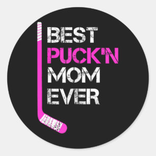 Funny Hockey - Hockey Mom Appreciation- Best Puck' Classic Round Sticker