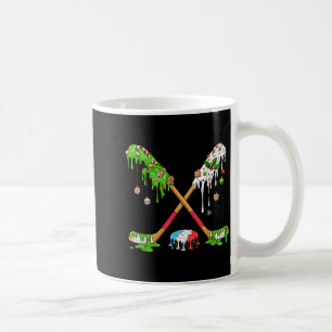 Funny Hockey Holiday Candy Cane Gingerbread Coffee Mug