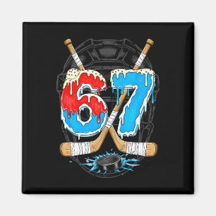 Funny Hockey Ice 67 Melting Ice Cream Gen Alpha Me Magnet