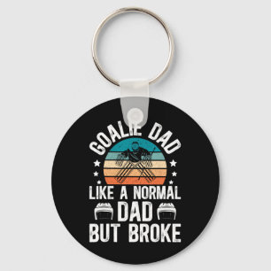Funny Hockey Keeper Dad Of A Hockey Goalie Father Key Ring
