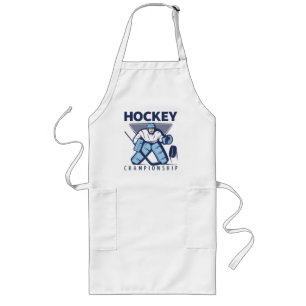 Funny hockey long apron