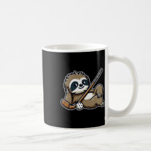 Funny Hockey Lover Sloth Field Hockey  Coffee Mug