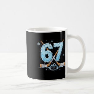 Funny Hockey Lovers Drip 6-7 Number Six Seven Puck Coffee Mug