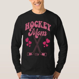 Funny Hockey Mom Frisbee Lover Retro Vintage 70's T-Shirt