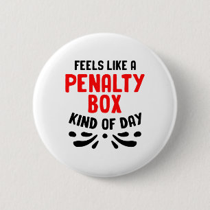 Funny Hockey Penalty Box Hockey Players Goalie Hoc 6 Cm Round Badge