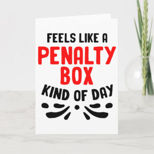 Funny Hockey Penalty Box Hockey Players Goalie Hoc Card