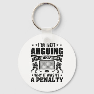 Funny Hockey Player I’m Not Arguing Just Explainin Key Ring