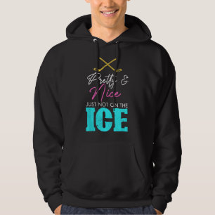 Funny Hockey Player Women Girls Hockey Goalie Ice Hoodie