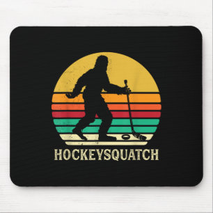 Funny Hockey Sasquatch Gift Bigfoot Field Ice Hock Mouse Pad