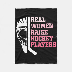 Funny Hockey Shirt For Women Real Women Raise Hock Fleece Blanket