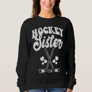Funny Hockey Sister Frisbee Lover Retro Vintage 70 Sweatshirt
