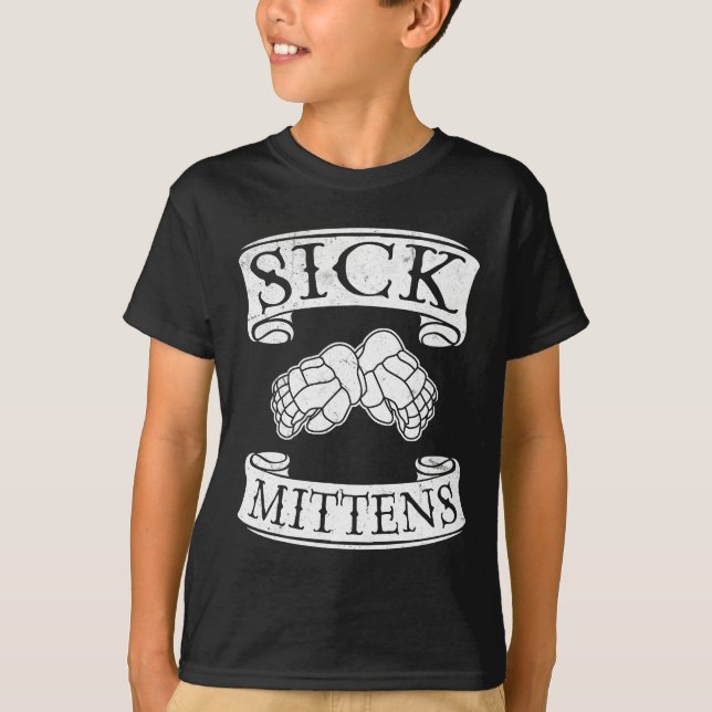 Funny Hockey Slang Sick Mittens Tee (Front)