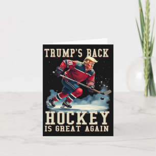 Funny Hockey Trump Player Cool Vintage Ice Hockey Card