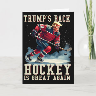 Funny Hockey Trump Player Cool Vintage Ice Hockey Card