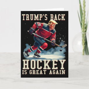 Funny Hockey Trump Player Cool Vintage Ice Hockey Card