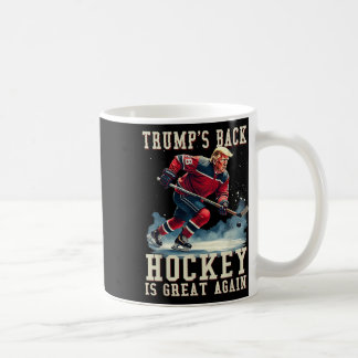 Funny Hockey Trump Player Cool Vintage Ice Hockey  Coffee Mug