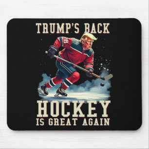Funny Hockey Trump Player Cool Vintage Ice Hockey  Mouse Pad