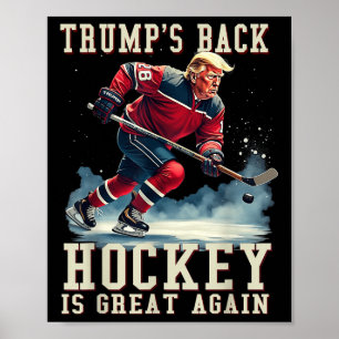 Funny Hockey Trump Player Cool Vintage Ice Hockey  Poster