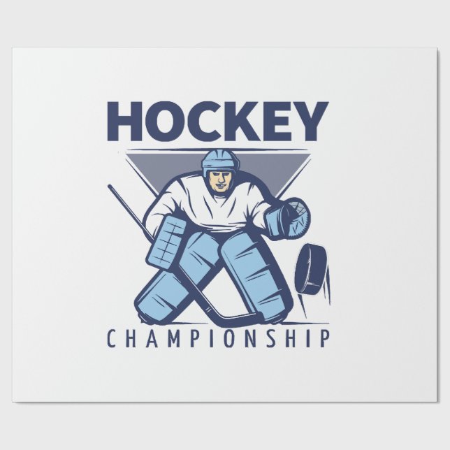 Funny hockey wrapping paper (Flat)