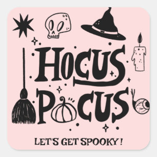 Funny Hocus Pocus Witch Halloween  Square Sticker