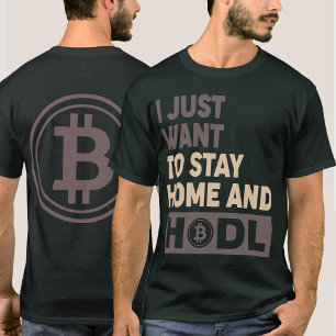 Funny  Hodl Bitcoin Gift Front/Back Logo T-Shirt