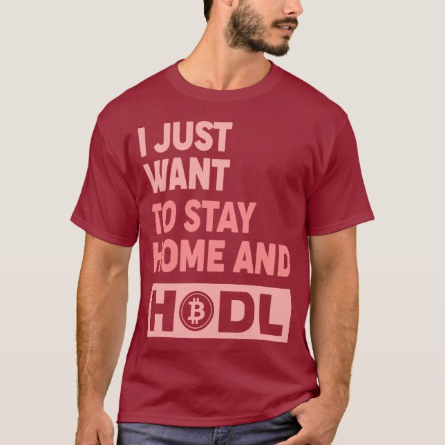 Funny Hodl Crypto Bitcoin Logo Front/Back  T-Shirt (Front)