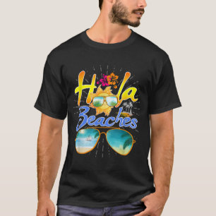 Funny Hola Beaches Men Women Kids Hawaiian Summer T-Shirt