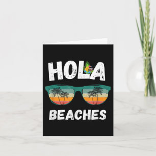 Funny Hola Beaches Retro Vintage Gles Tee For Man Card