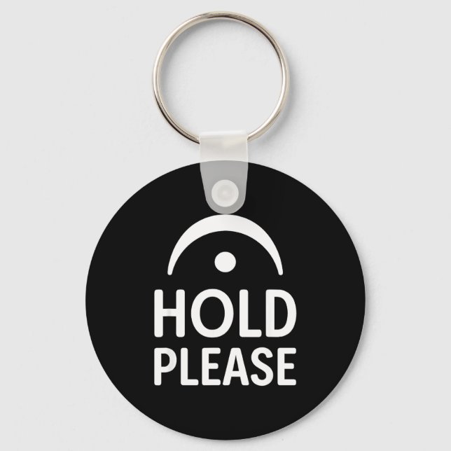 Funny Hold Please Fermata Symbol Music Theory Band Key Ring (Front)