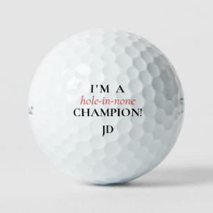 Funny Hole-in-None Champion Titleist Golf Balls