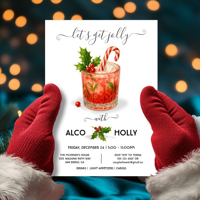 Funny Holiday Christmas Cocktail Party Invitation (Creator Uploaded)