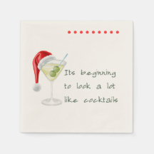 Funny Holiday Cocktail Napkin 