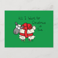 Funny Holiday Cute Sheep Christmas Cartoon