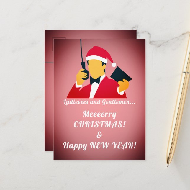 Funny holiday greetings postcard (Front/Back In Situ)