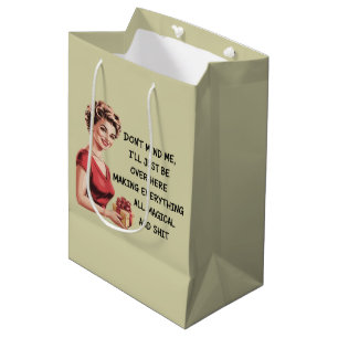 Funny Holiday Hostess Gifts Xmas Don't Mind Me Medium Gift Bag
