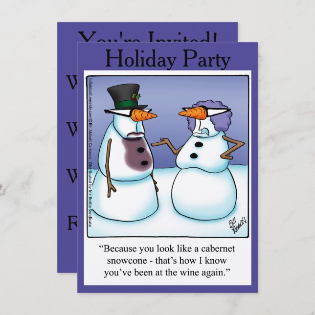 Funny Holiday Party Invitations (Front/Back)