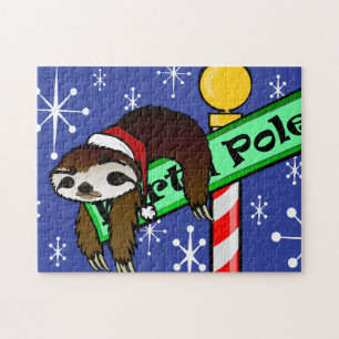 FUNNY HOLIDAY SLOTH CHRISTMAS PUZZLE
