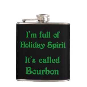 Funny Holiday Spirit Bourbon Flask
