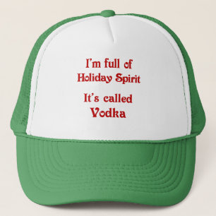 Funny Holiday Spirit Vodka Hat