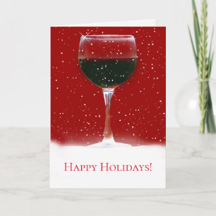Funny Holiday Wine Christmas Card