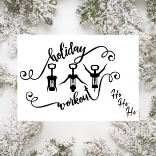 Funny Holiday Workout Christmas Card