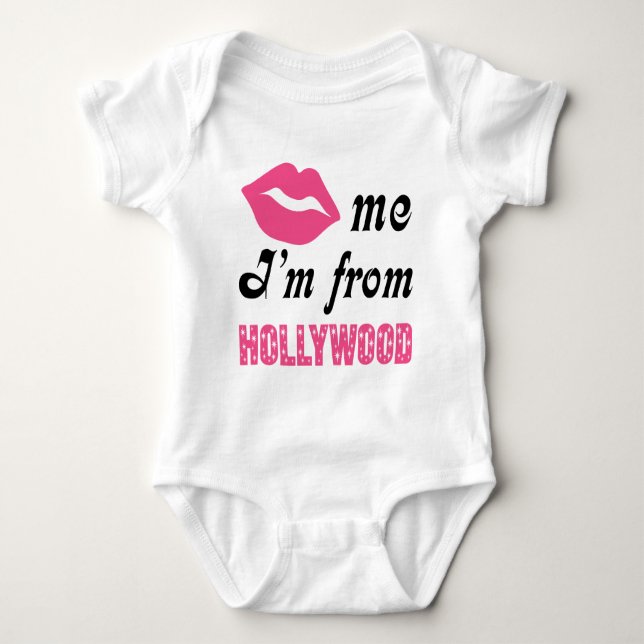 Funny Hollywood Baby Bodysuit (Front)