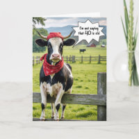Funny Holstein Cow for 40th Birthday