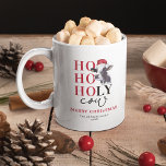 Funny Holy Cow Christmas Coffee Mug<br><div class="desc">Bring the spirit of the farmland to your Christmas celebration with our bespoke farm-themed mug. Emblazoned with the cheeky phrase 'Ho, Ho, Holy Cow, Merry Christmas', a charming watercolor bovine donning a festive hat, along with your family name and the year, this mug will surely stir up giggles while you...</div>