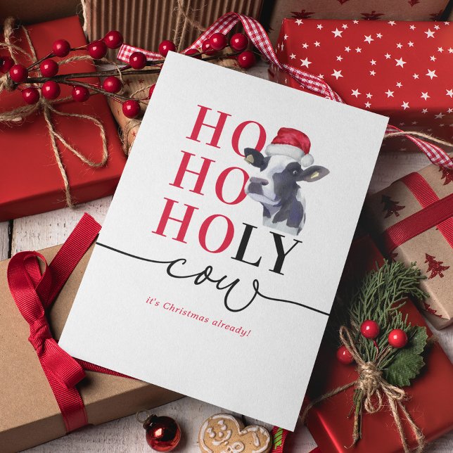 Funny Holy Cow it's Christmas Holiday Card (Creator Uploaded)