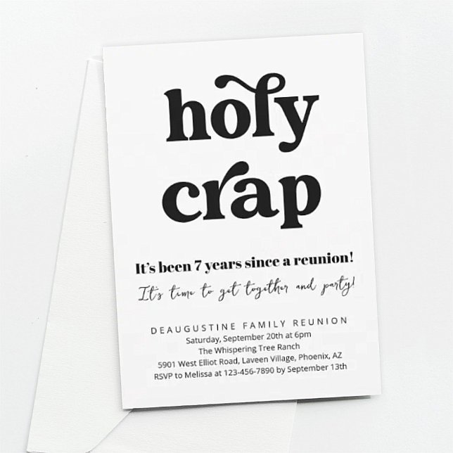 Funny Holy Crap Family Reunion Invitation (Creator Uploaded)