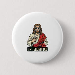 Funny Holy Father Coffee Vintage Engraving Shirt D 6 Cm Round Badge